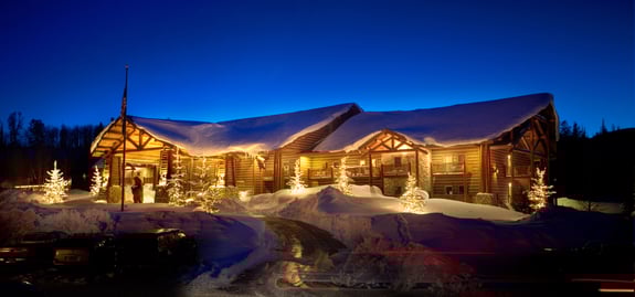 SnowmobilesLodgeWinterNight-2