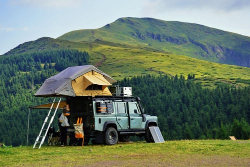 car camping setup